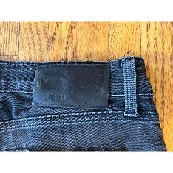 G-STAR RAW Black 3301 Slim Tapered Denim Jeans Pants Trousers  Mens Size 30 - Picture 6 of 11
